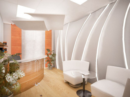 Гипсовая световая 3D панель Zaha Circles