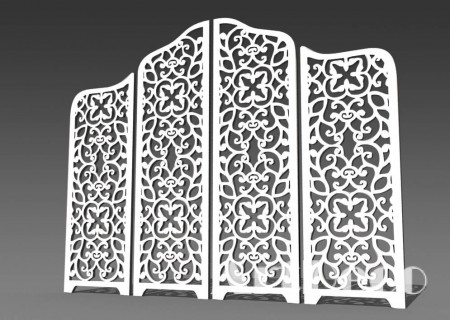Резная 3D Ширма W6