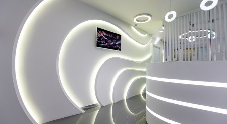 Гипсовая световая 3D панель Zaha Flow Curl